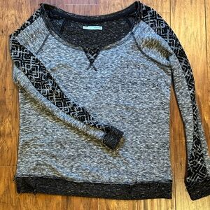 Maurices Gray and Black Patterned Sweater
